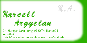 marcell argyelan business card